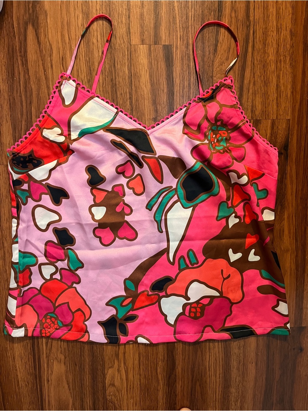 Ted Baker London Pink Floral Camisole Top Size 2 (US 4-6)